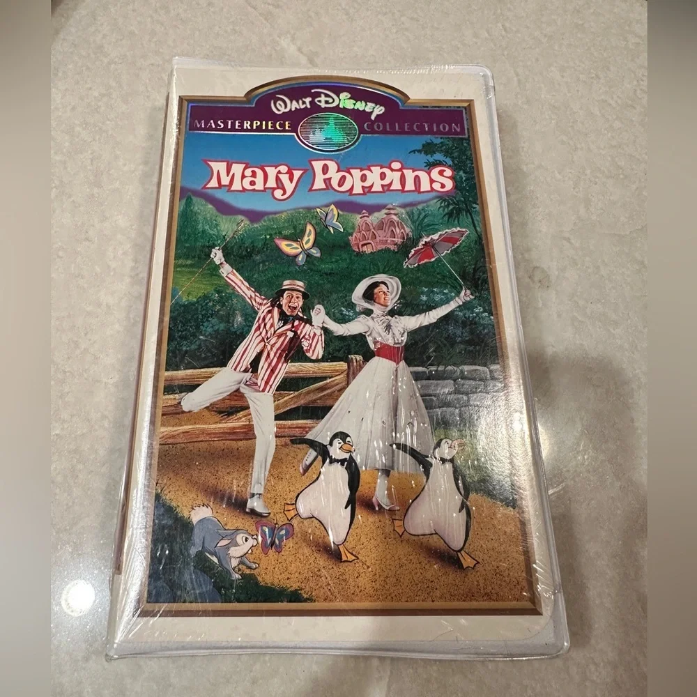 Vintage sealed Mary Poppins VHS tape.